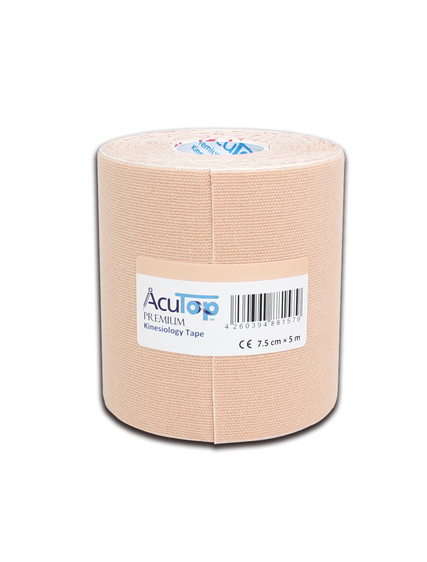 Acutop Premium Kinesiotape -Beige - 7,5cm x 5m - Intertaping.nl