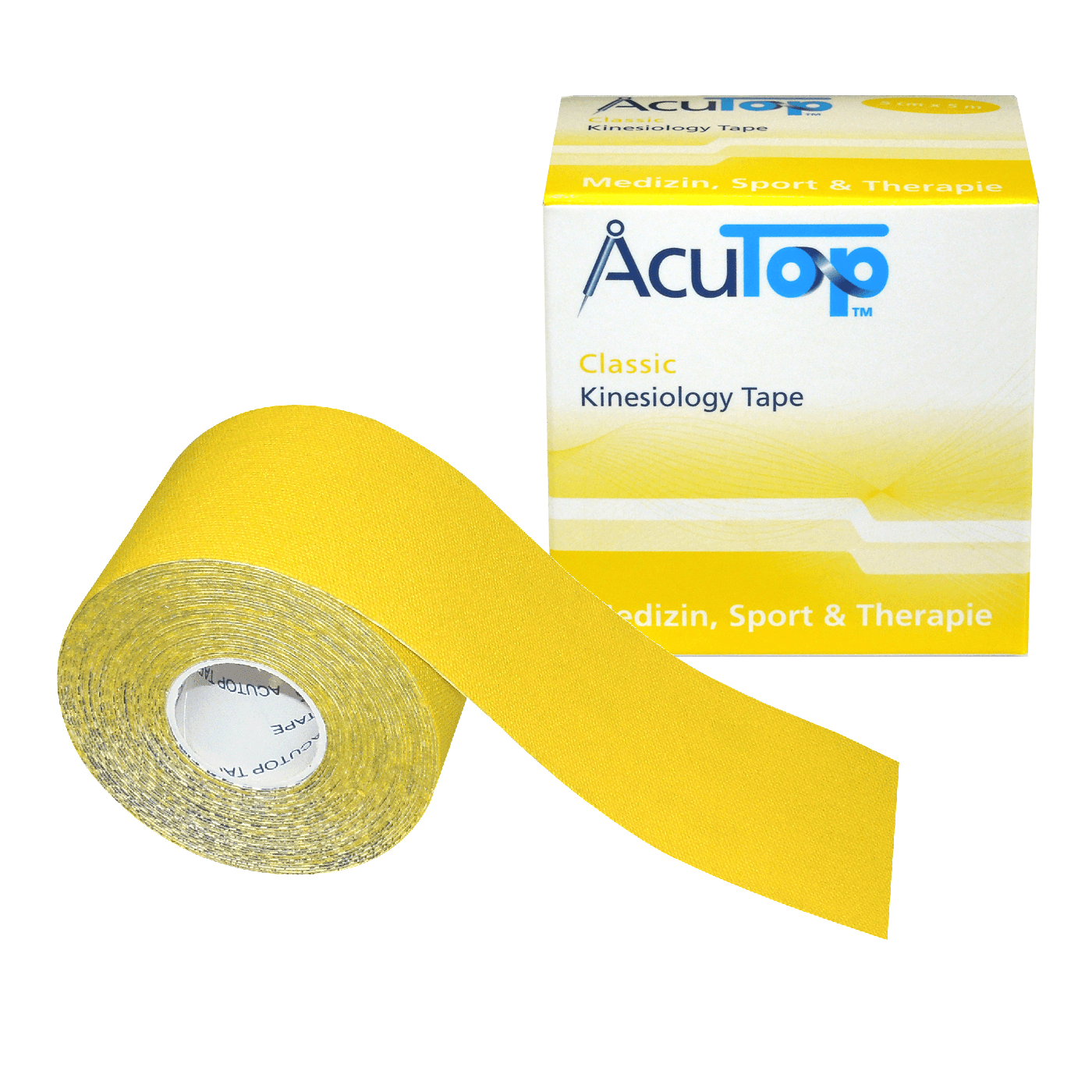 Acutop - Classic Kinesiologie Tape - Geel - 5cm x 5m - Intertaping.nl