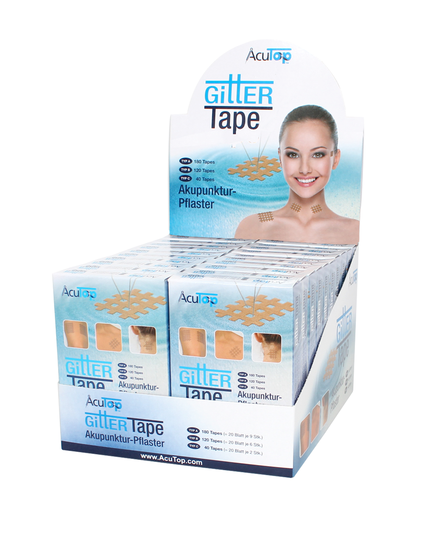 Acutop - Gridtape / Cross Tape - Beige - Type B - Displaybox | Intertaping.nl