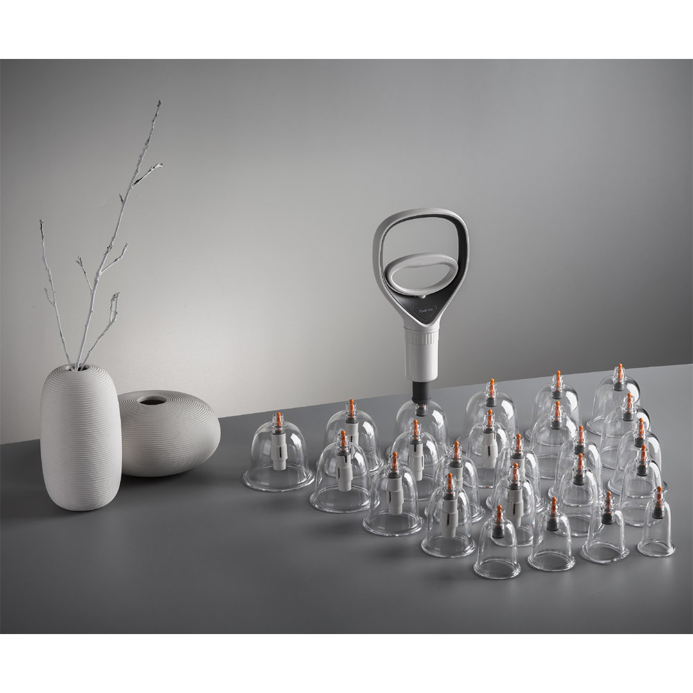 Hwa - Cupping cups met pomp - de luxe set - 20 items | Intertaping.nl