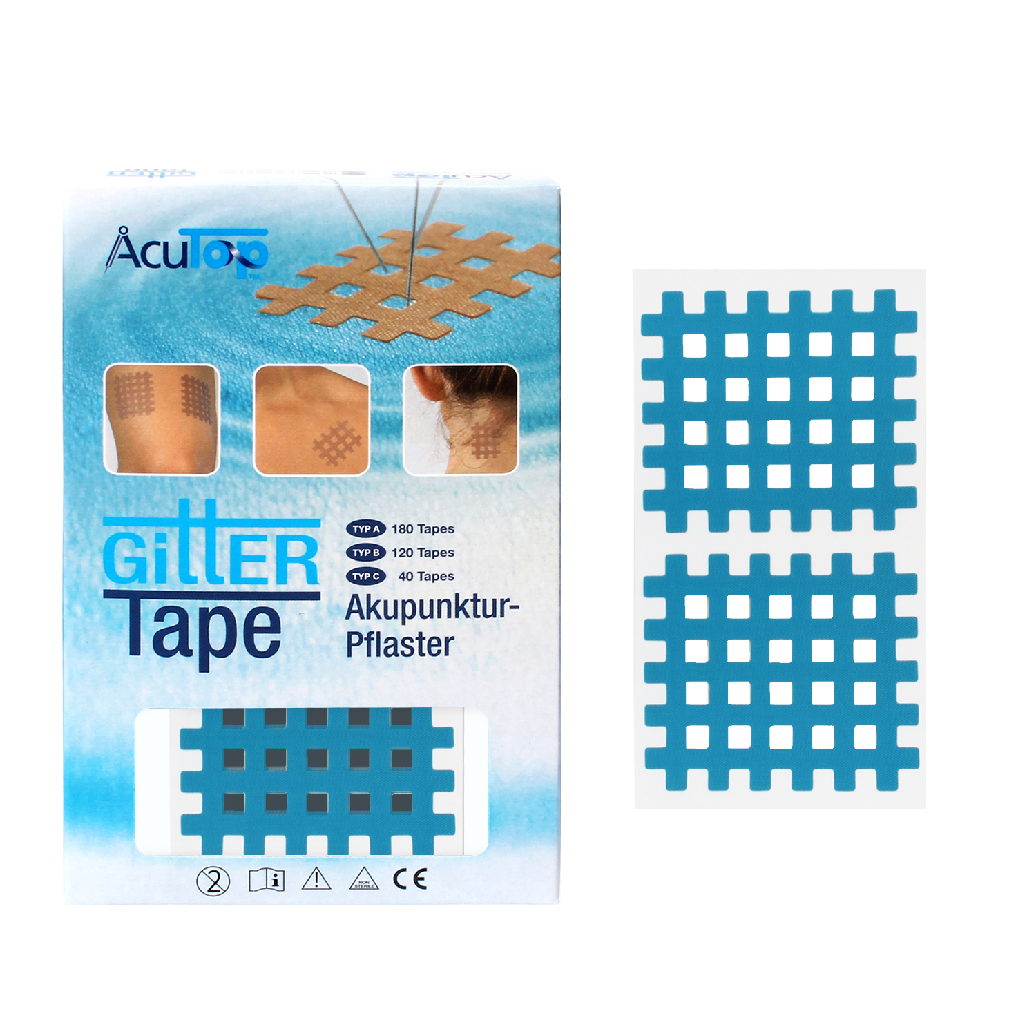 Acutop Gitter Tape / Cross Tape - Blauw - Type C - Intertaping.nl