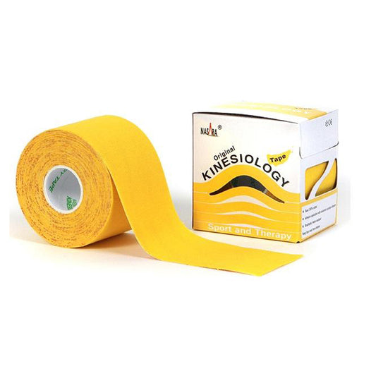 Nasara - Kinesiologie tape - Geel - 5 meter x 5cm - Intertaping.nl