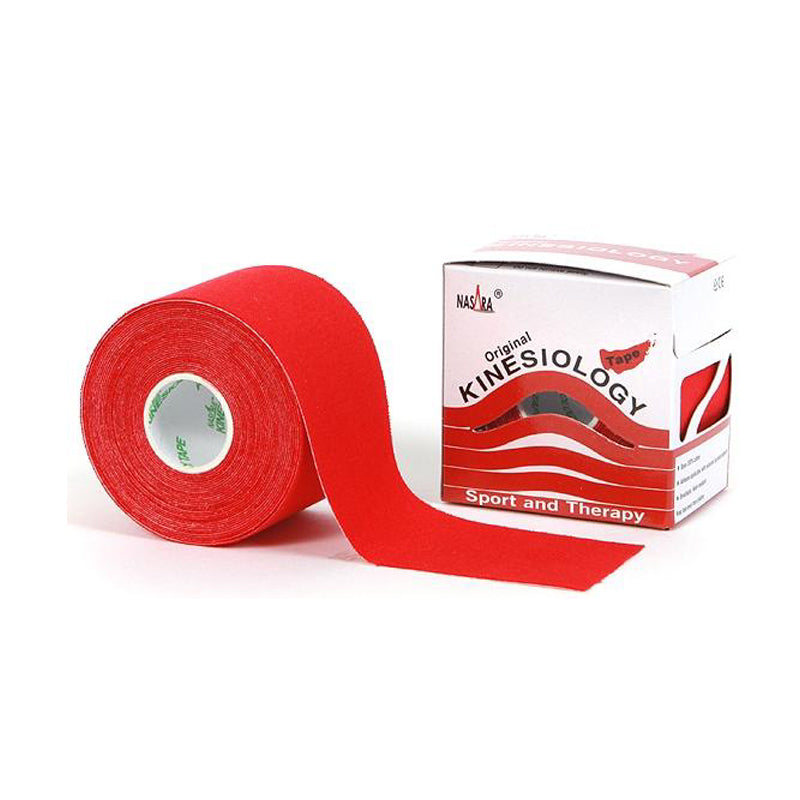 Nasara - Kinesiologie tape - Rood - 5 meter x 5cm - doos 6 stuks - Intertaping.nl