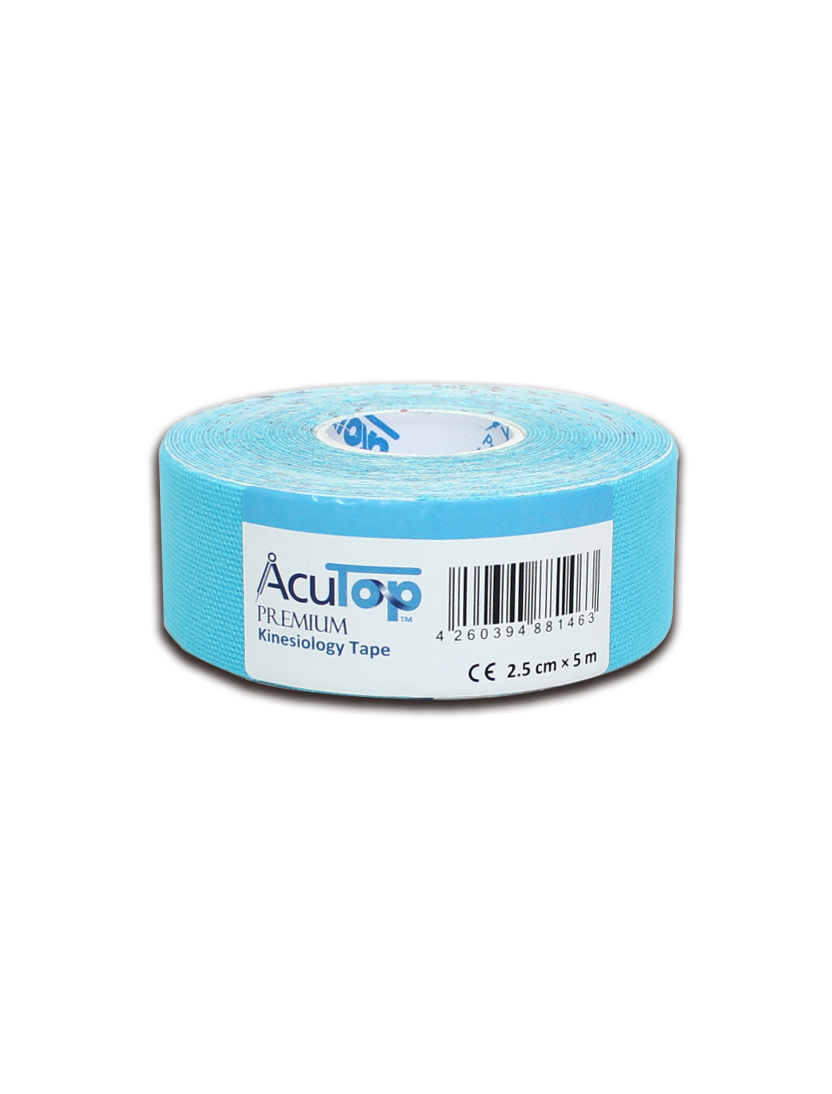 Acutop - Premium Kinesio Tape - Blauw - 2.5cm x 5m - Intertaping.nl
