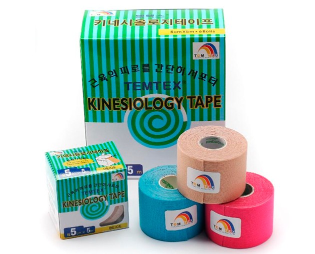 Temtex - Kinesiologie tape Kit - 5cmx5m - 6 rollen
